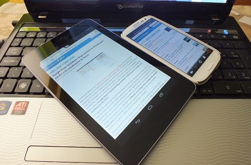 Image of a laptop, tablet and smartphone